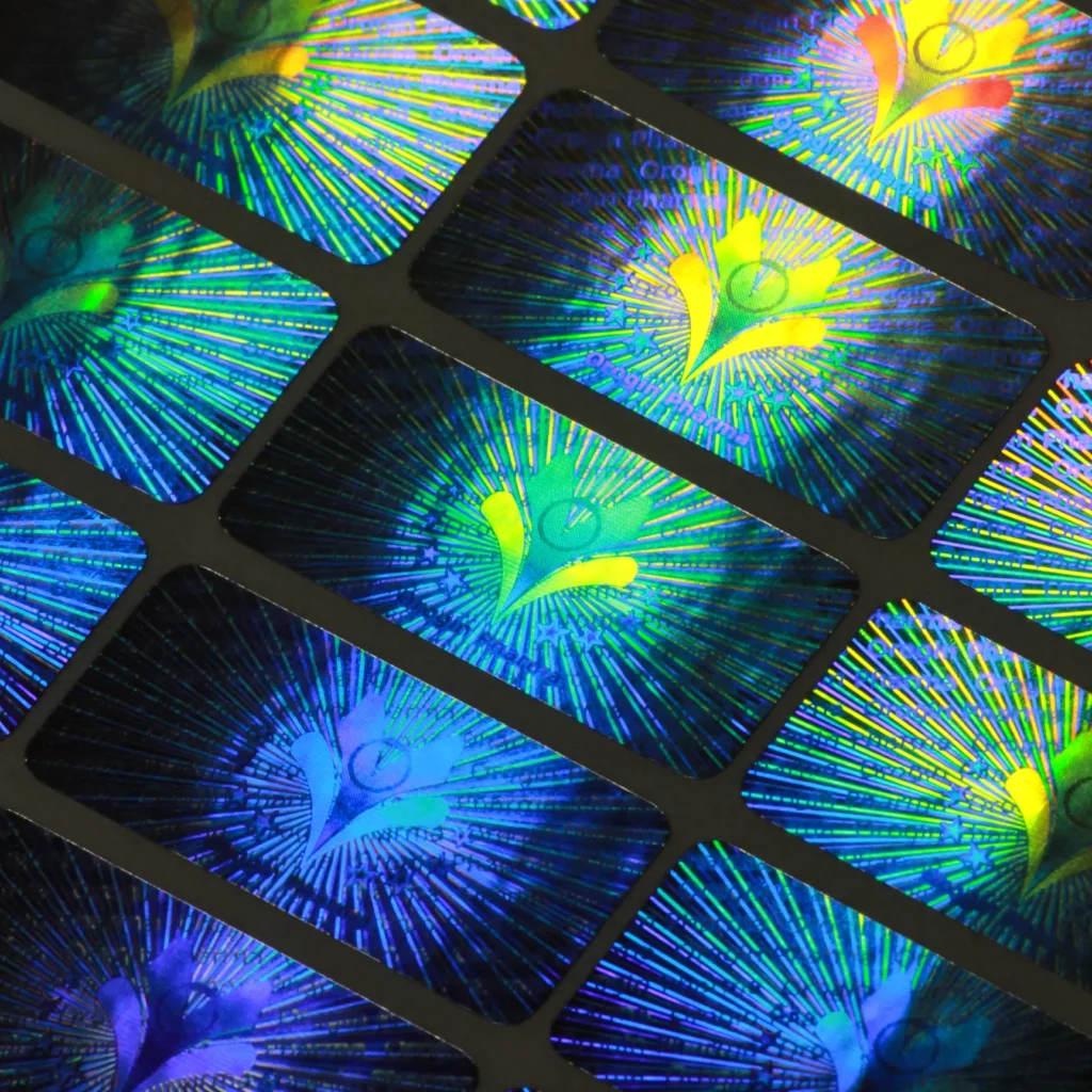 Eco-friendly Security Hologram Sticker for product authentication by Matrix Hologram